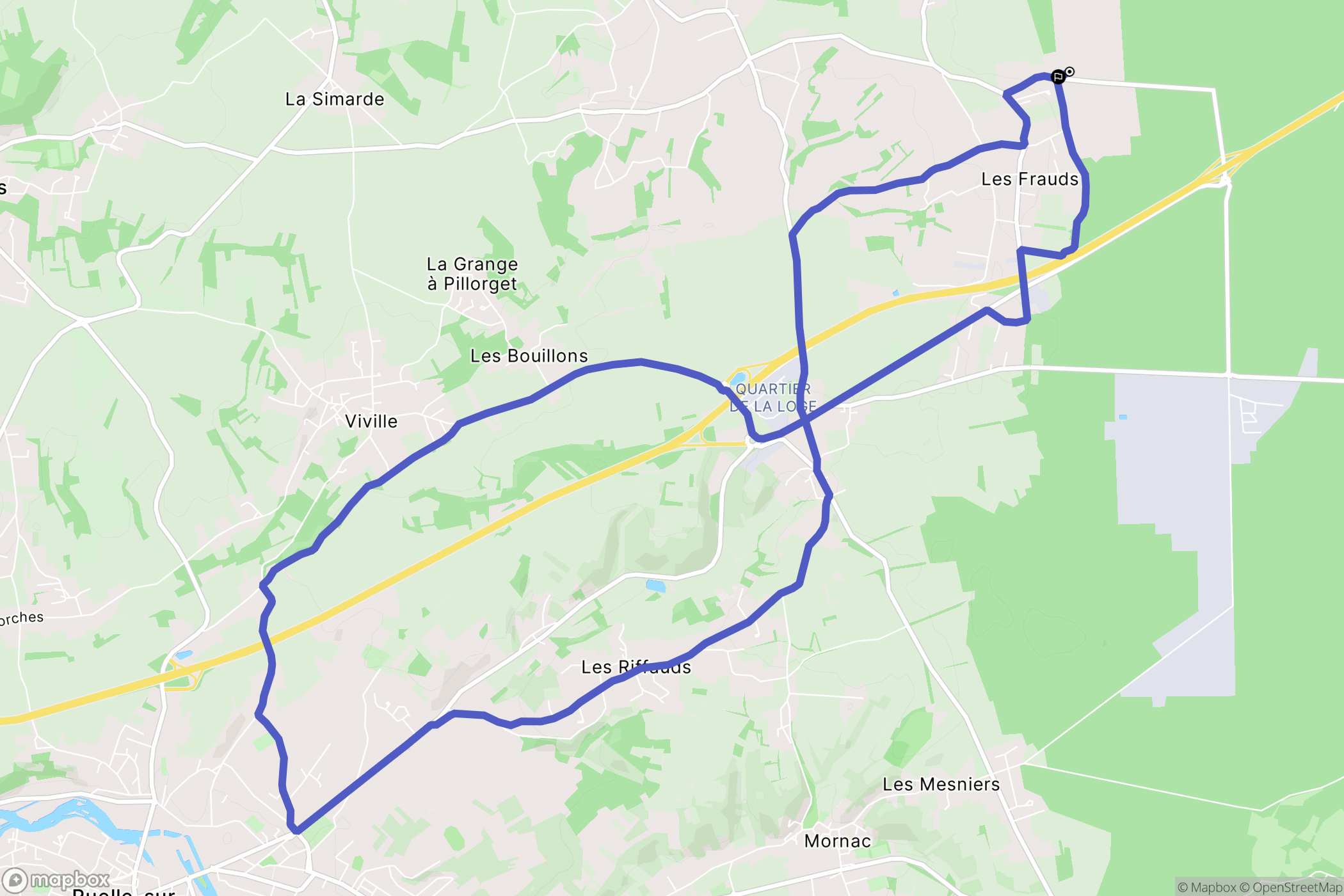 Brie : carte du parcours de randonnée - France