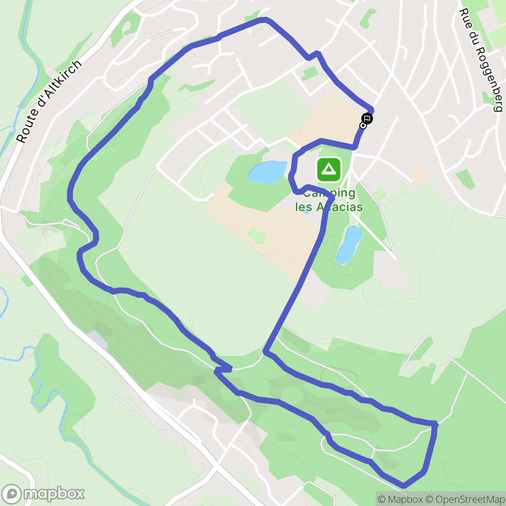 Altkirch : carte du parcours de randonnée - France