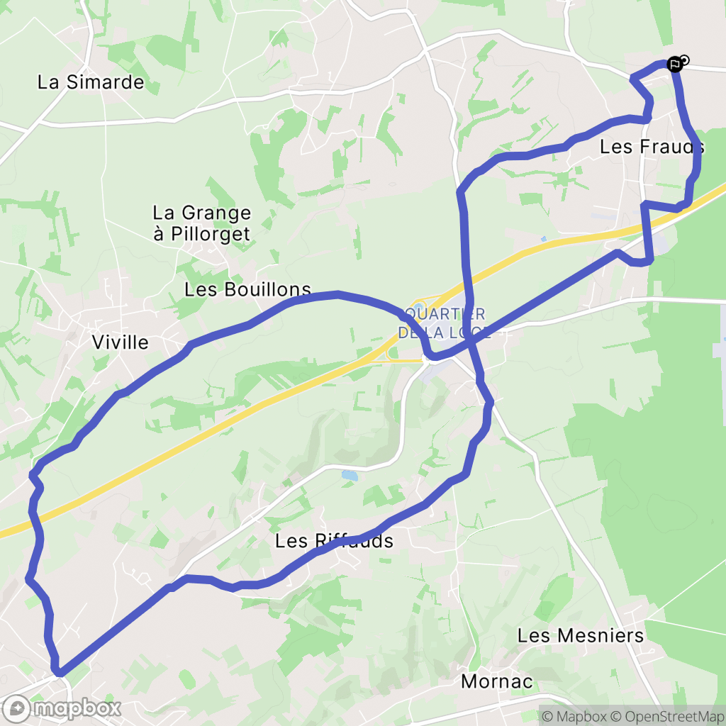 Brie : carte du parcours de randonnée - France