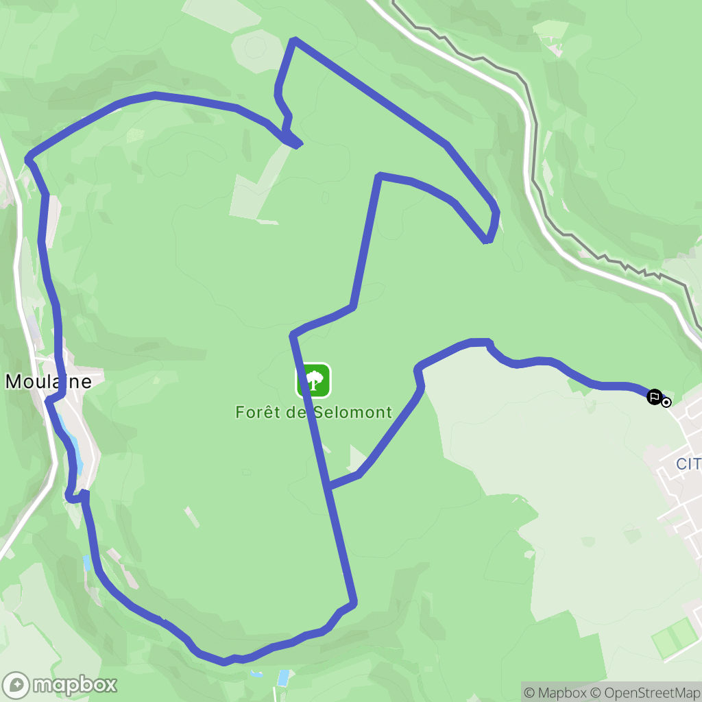 Hussigny-Godbrange : carte du parcours de randonnée - France