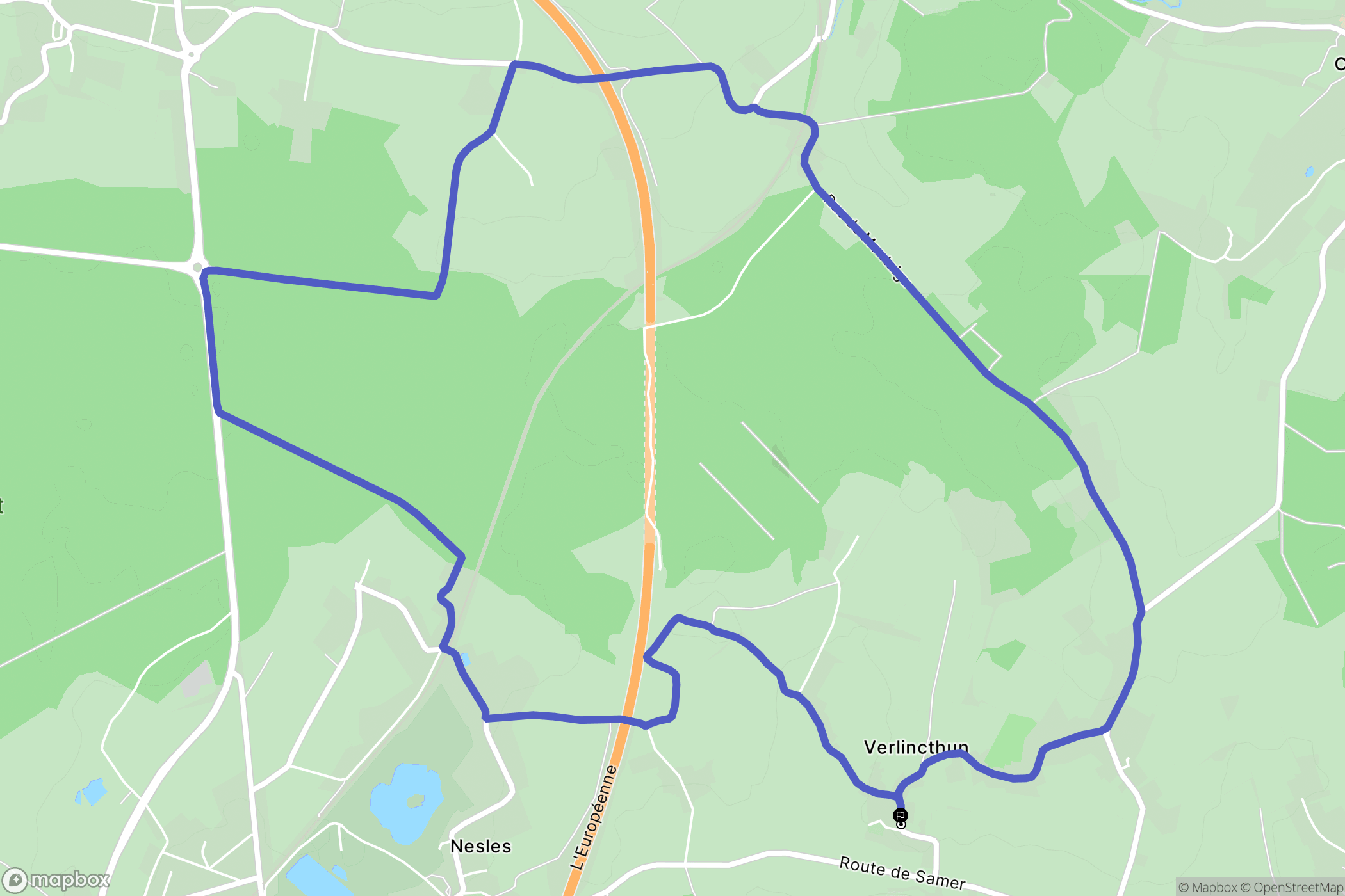 Verlincthun : carte du parcours de randonnée - France