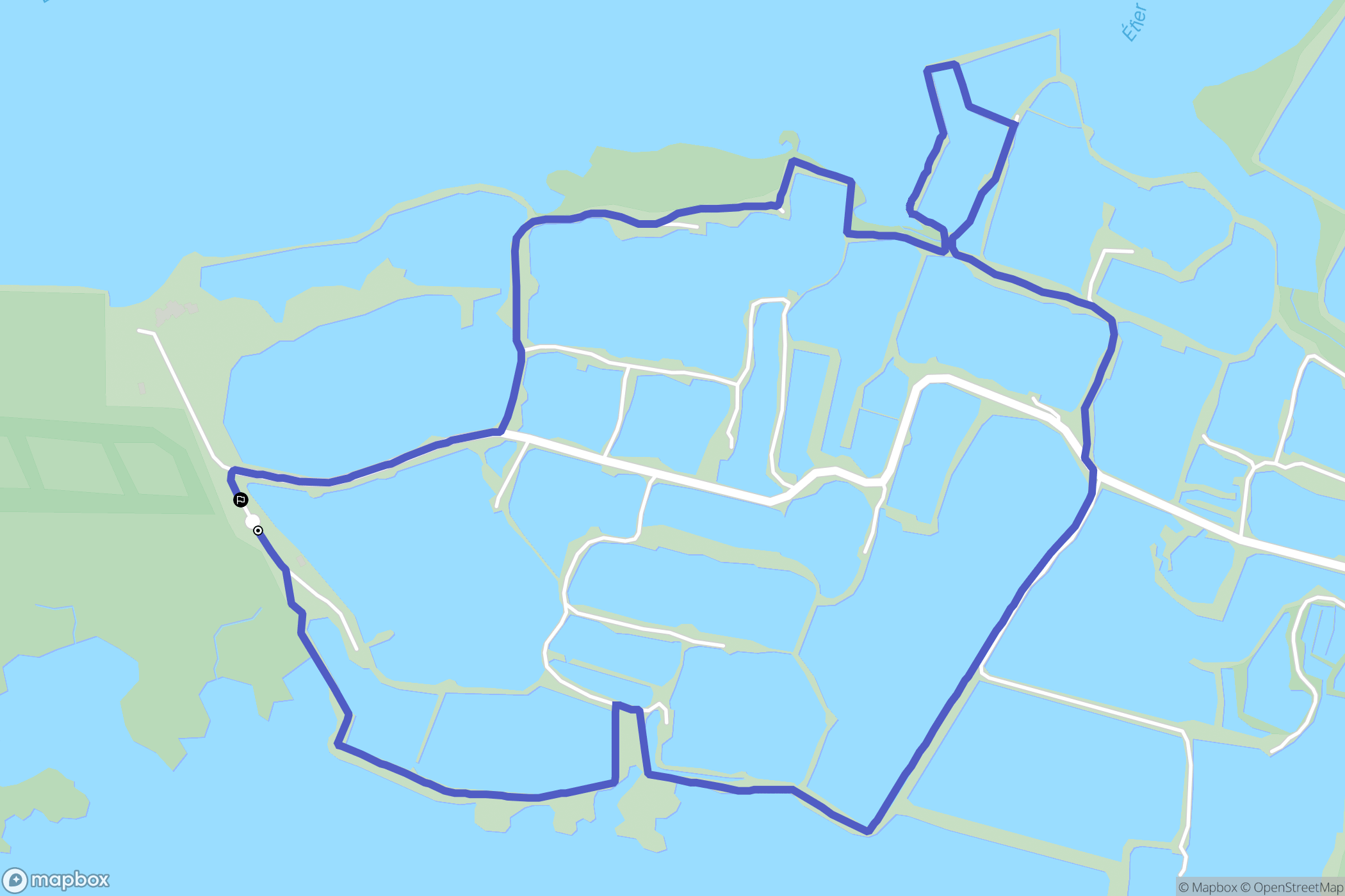 Guérande : carte du parcours de randonnée - France