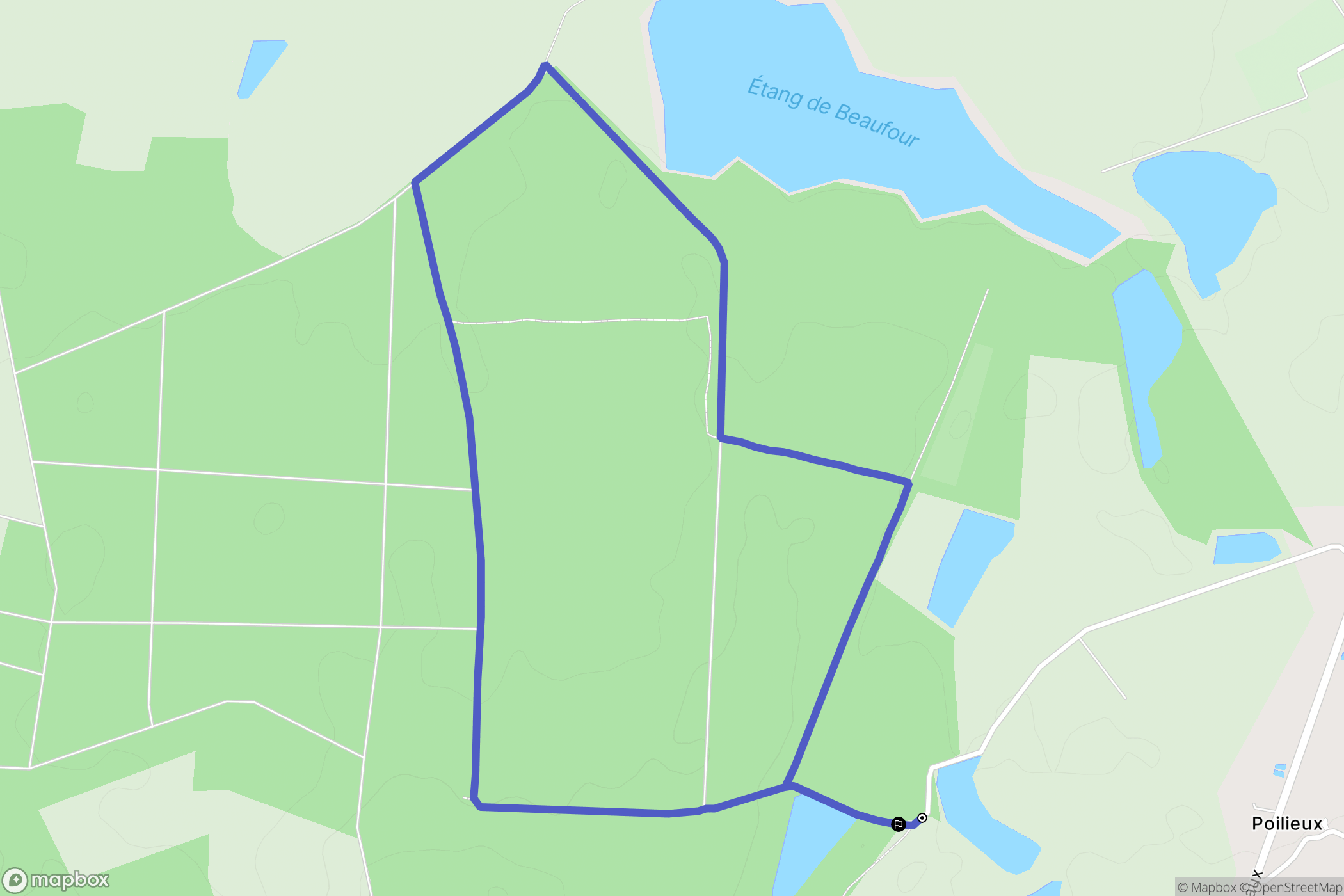 Saulgé : carte du parcours de randonnée - France