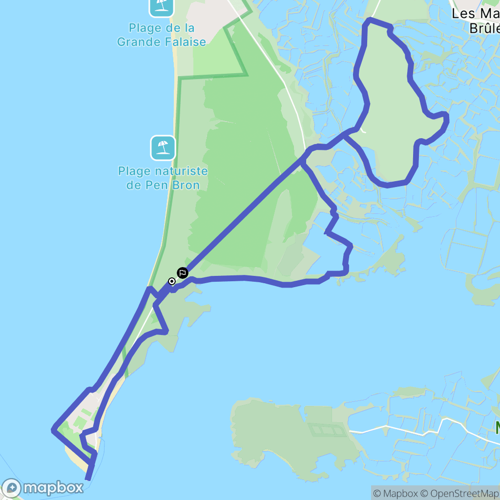 La Turballe : carte du parcours de randonnée - France