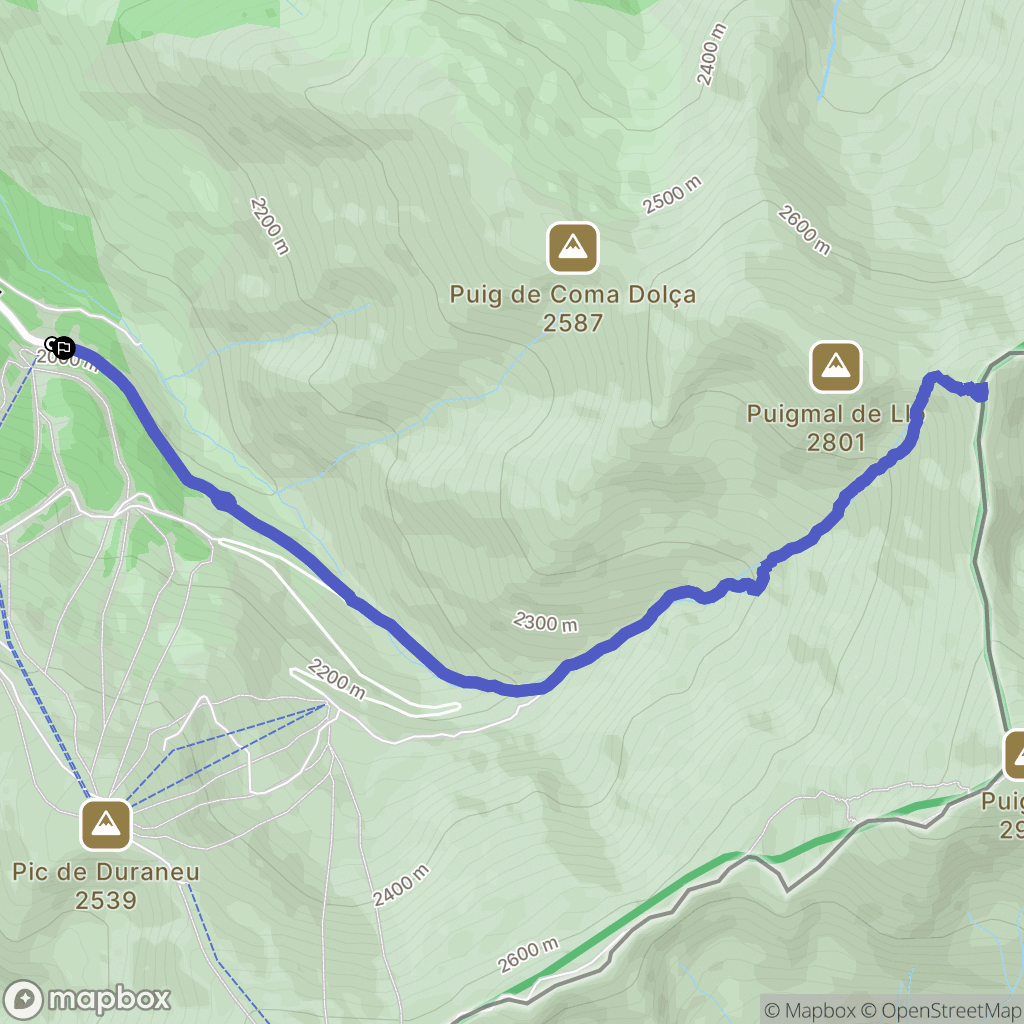 Err : carte du parcours de randonnée - France