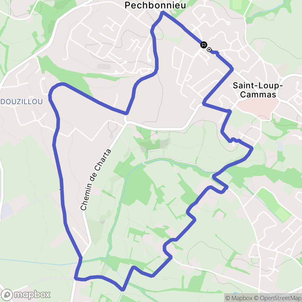 Saint-Loup-Cammas : carte du parcours de randonnée - France