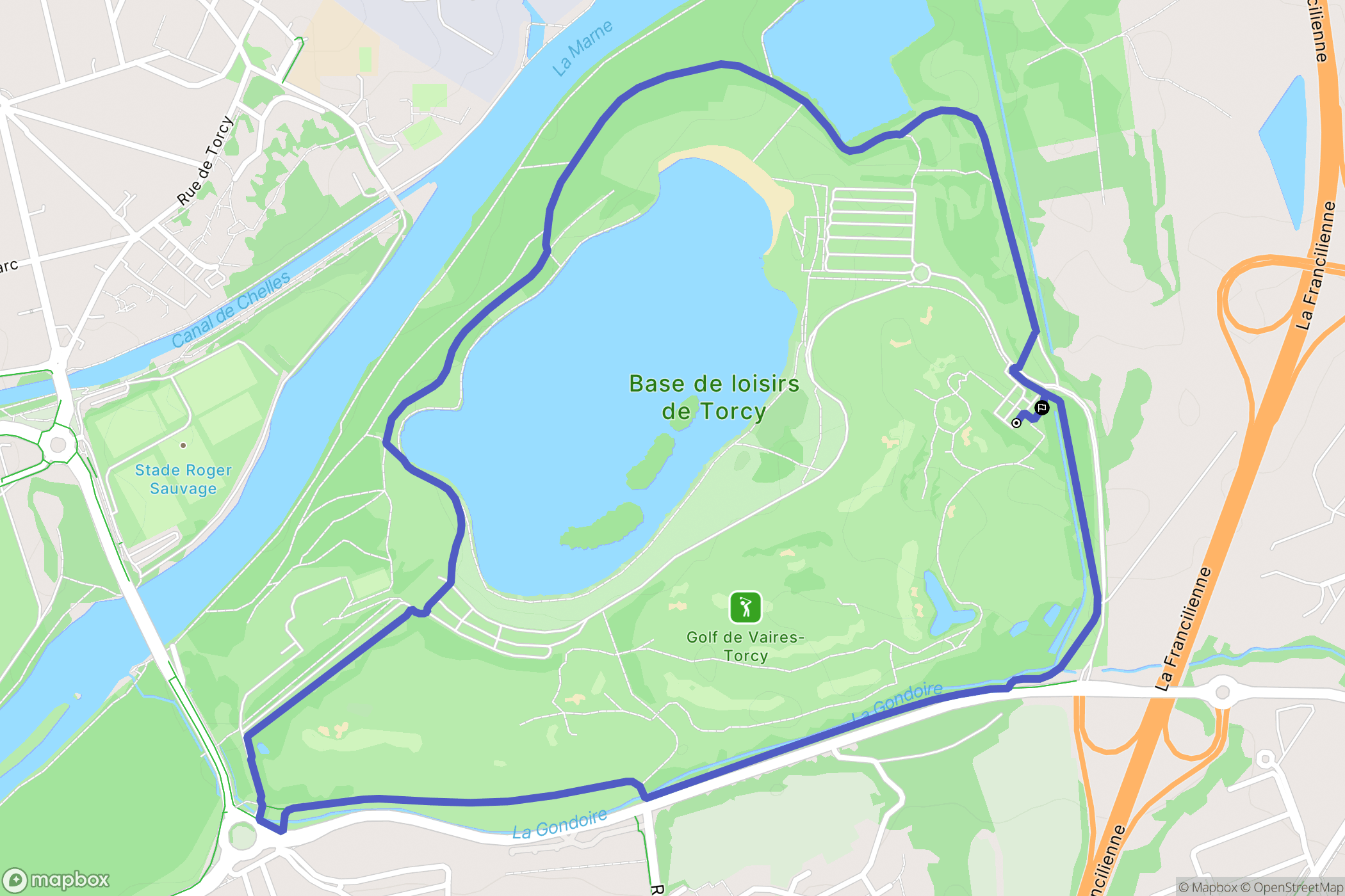 Torcy : carte du parcours de randonnée - France