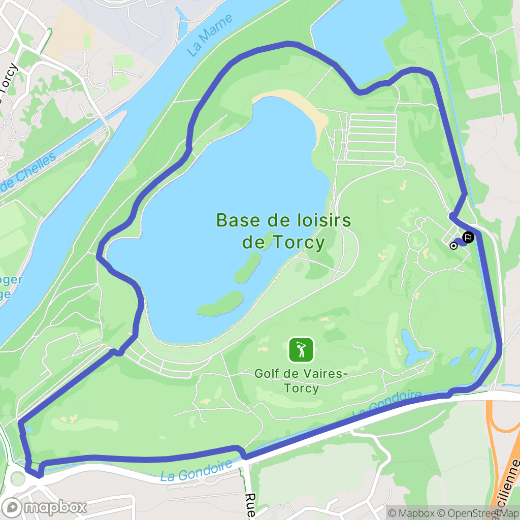 Torcy : carte du parcours de randonnée - France