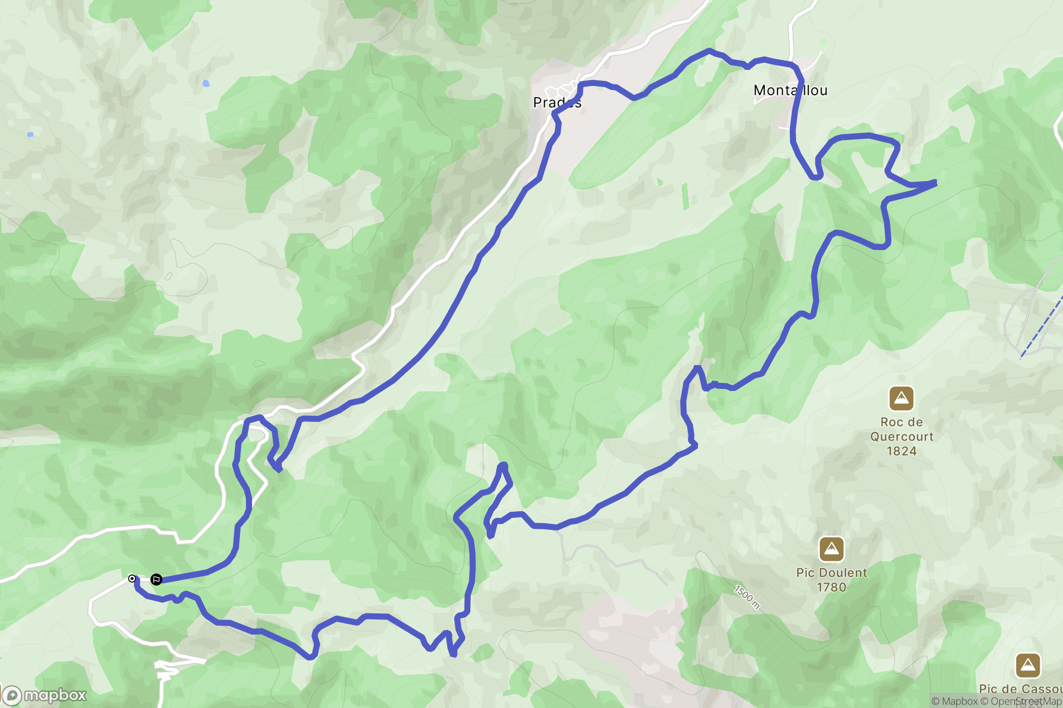 Ignaux : carte du parcours de randonnée - France