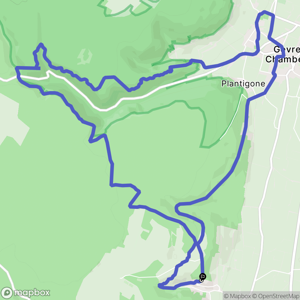 Morey-Saint-Denis : carte du parcours de randonnée - France