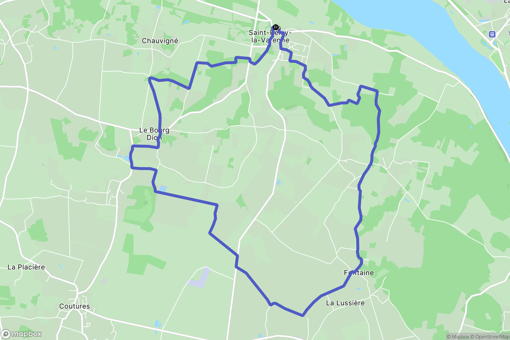 Brissac-Loire-Aubance : carte du parcours de randonnée - France