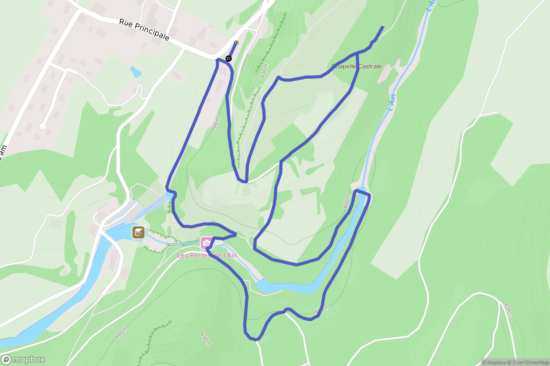 Bourg-de-Sirod : carte du parcours de randonnée - France