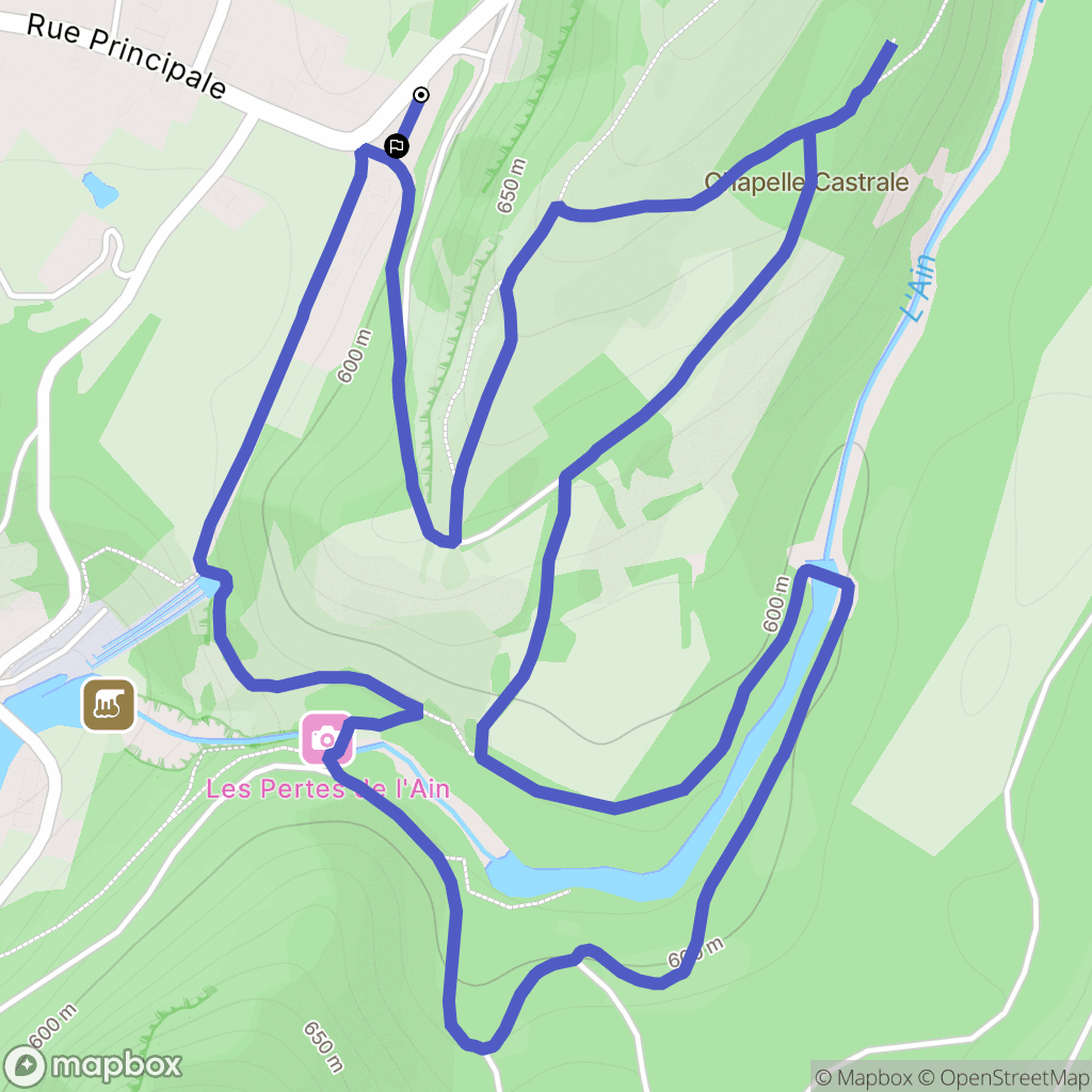 Bourg-de-Sirod : carte du parcours de randonnée - France
