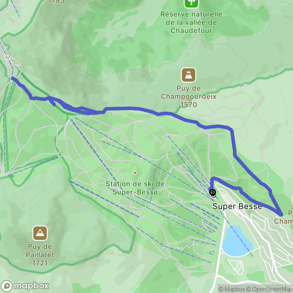 Besse-et-Saint-Anastaise : carte du parcours de randonnée - France