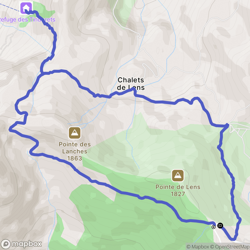 Châtel : carte du parcours de randonnée - France