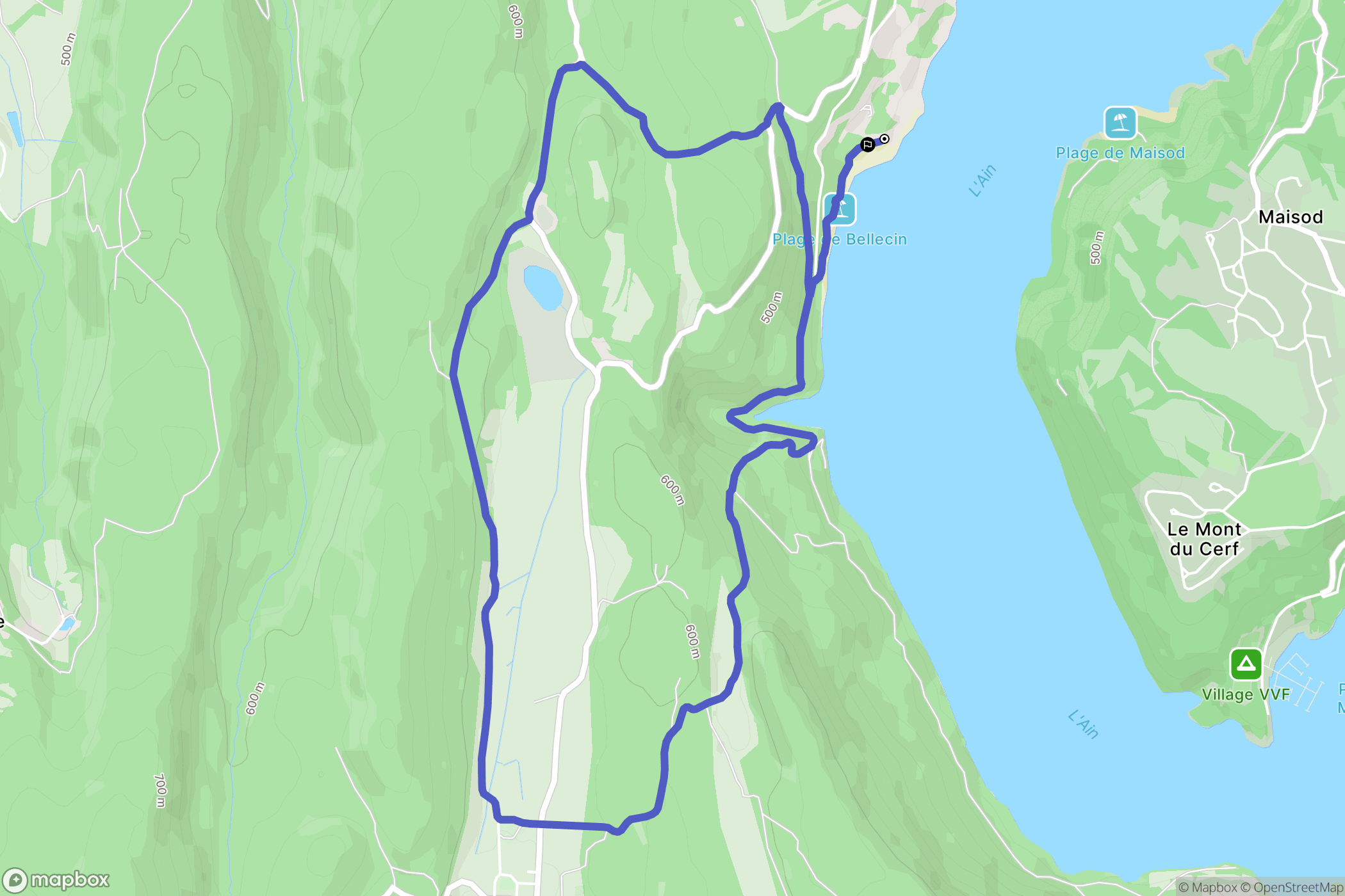 Orgelet : carte du parcours de randonnée - France