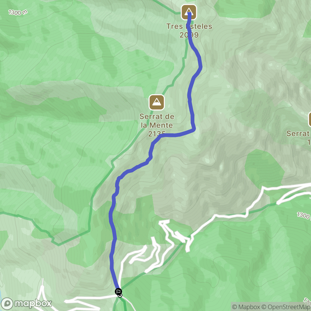 Py : carte du parcours de randonnée - France