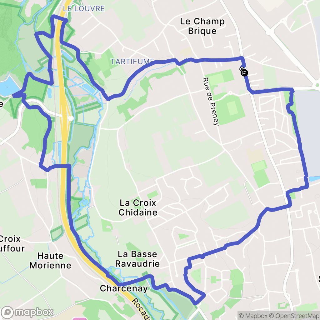 Saint-Cyr-sur-Loire : carte du parcours de randonnée - France