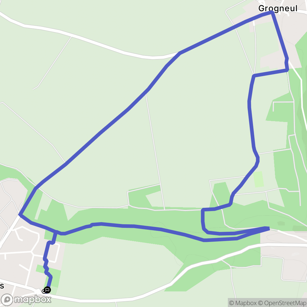 Chartainvilliers : carte du parcours de randonnée - France