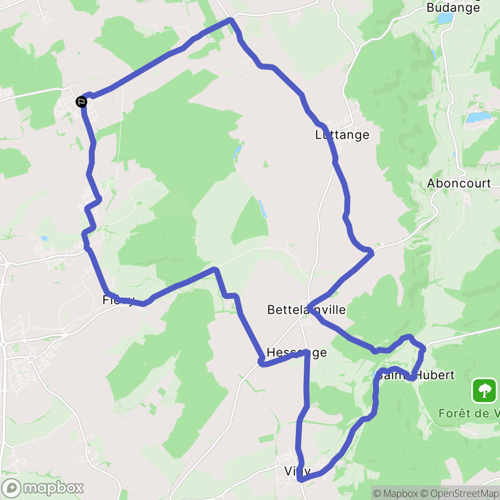 Rurange-lès-Thionville : carte du parcours de randonnée - France