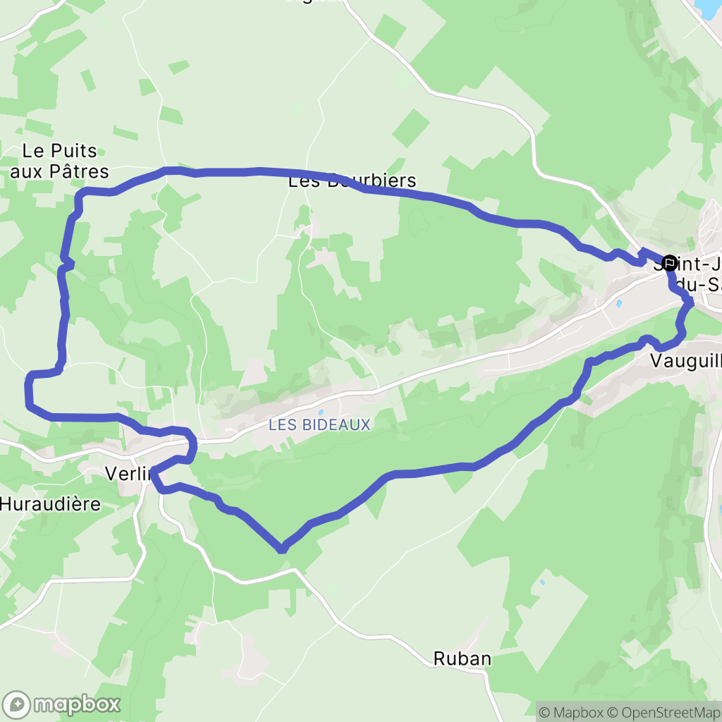 Saint-Julien-du-Sault : carte du parcours de randonnée - France
