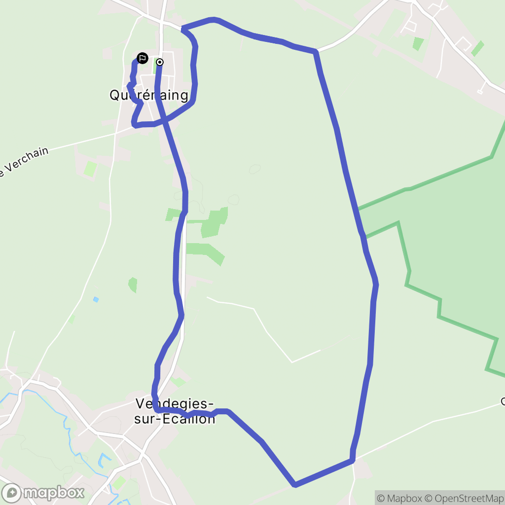 Quérénaing : carte du parcours de randonnée - France