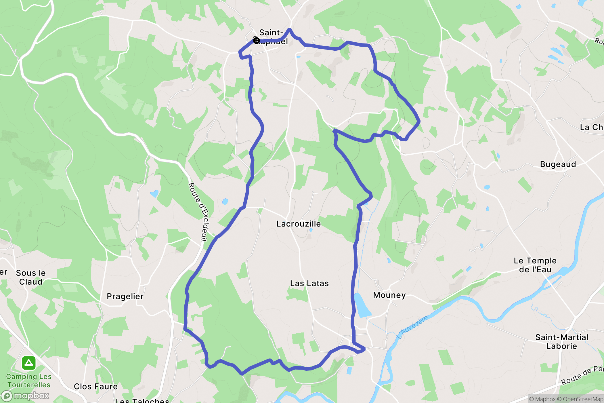 Saint-Raphaël : carte du parcours de randonnée - France