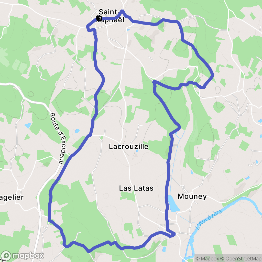 Saint-Raphaël : carte du parcours de randonnée - France