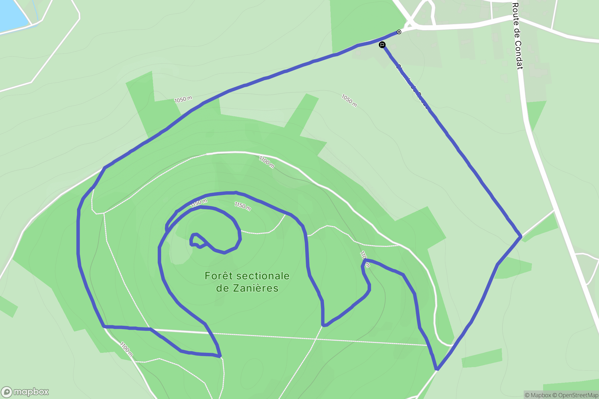 Saulzet-le-Froid : carte du parcours de randonnée - France