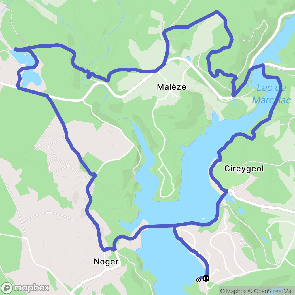 Marcillac-la-Croisille : carte du parcours de randonnée - France
