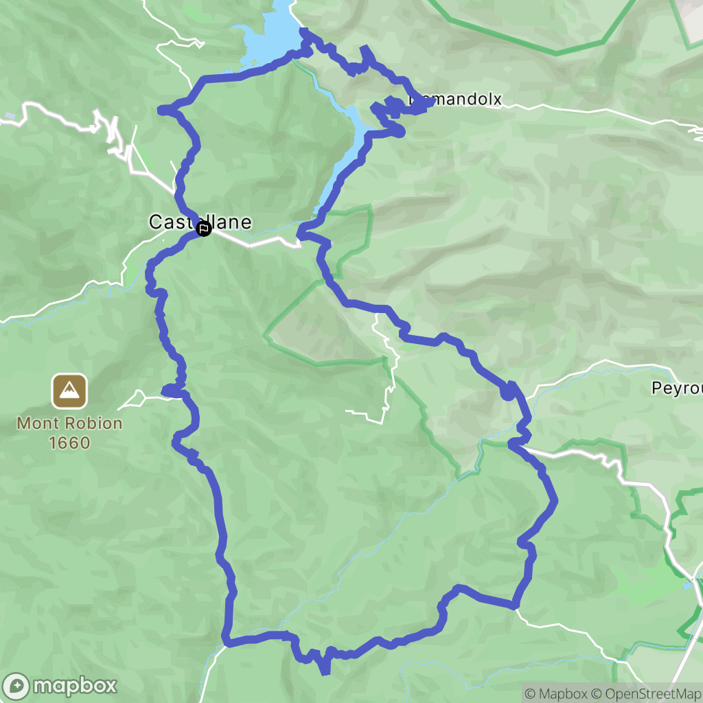 Castellane : carte du parcours de randonnée - France