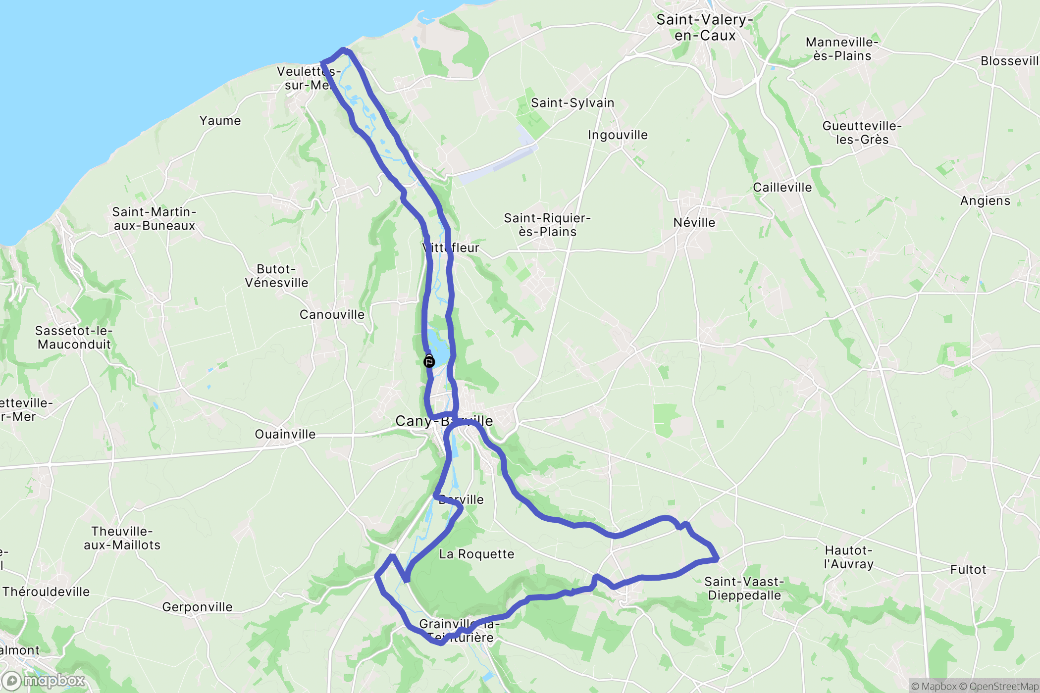 Clasville : carte du parcours de randonnée - France