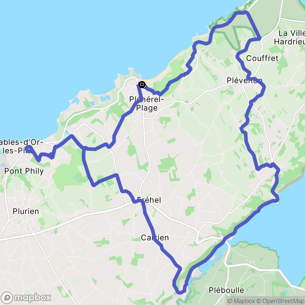 Fréhel : carte du parcours de randonnée - France