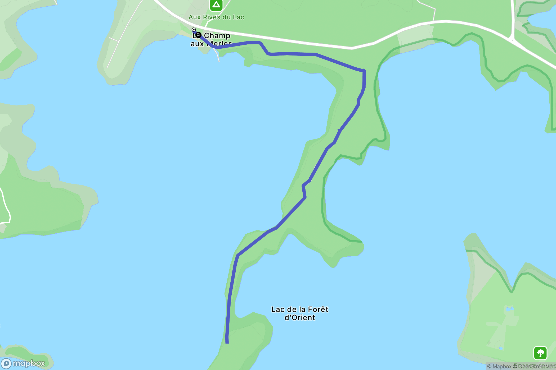 Géraudot : carte du parcours de randonnée - France