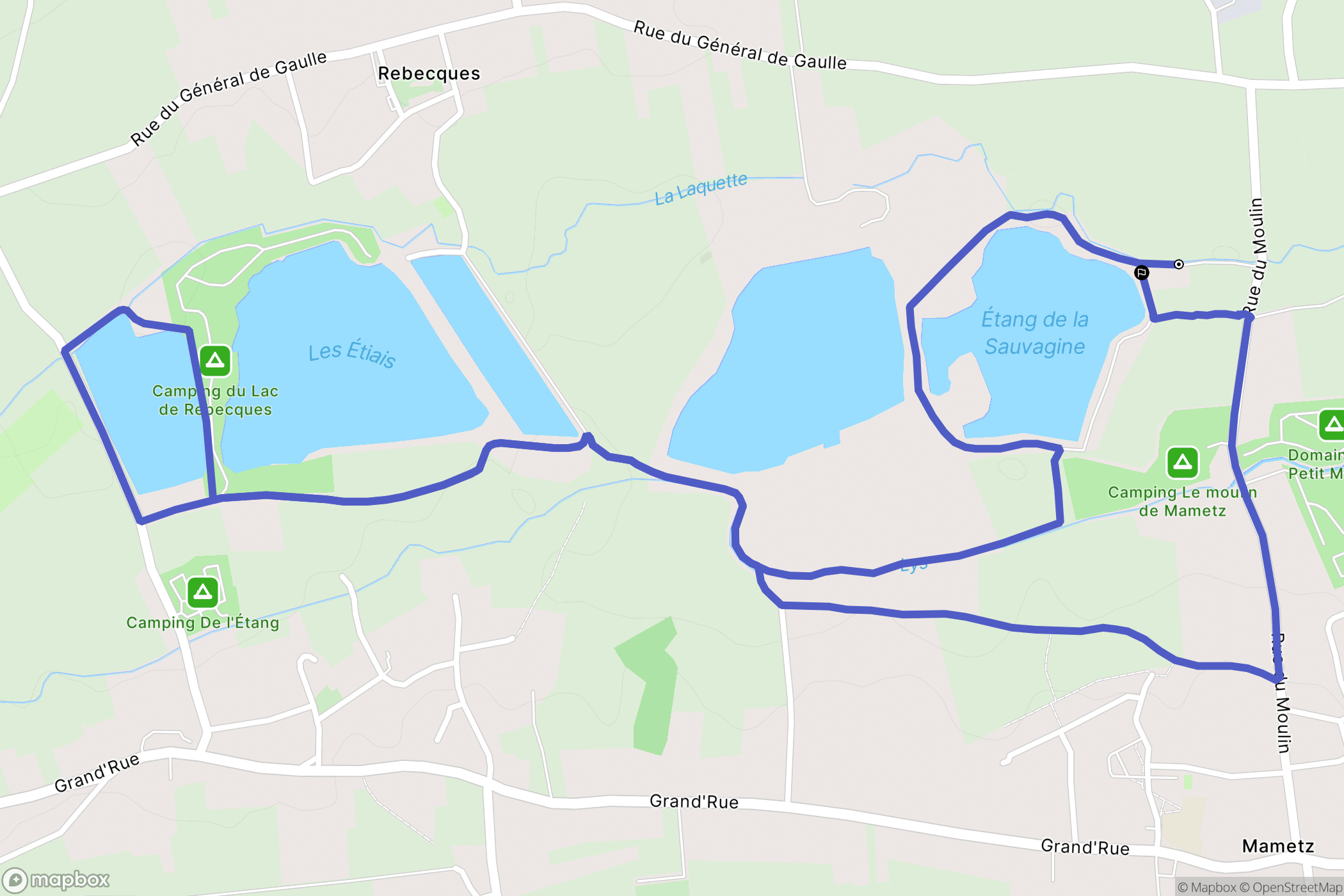 Mametz : carte du parcours de randonnée - France