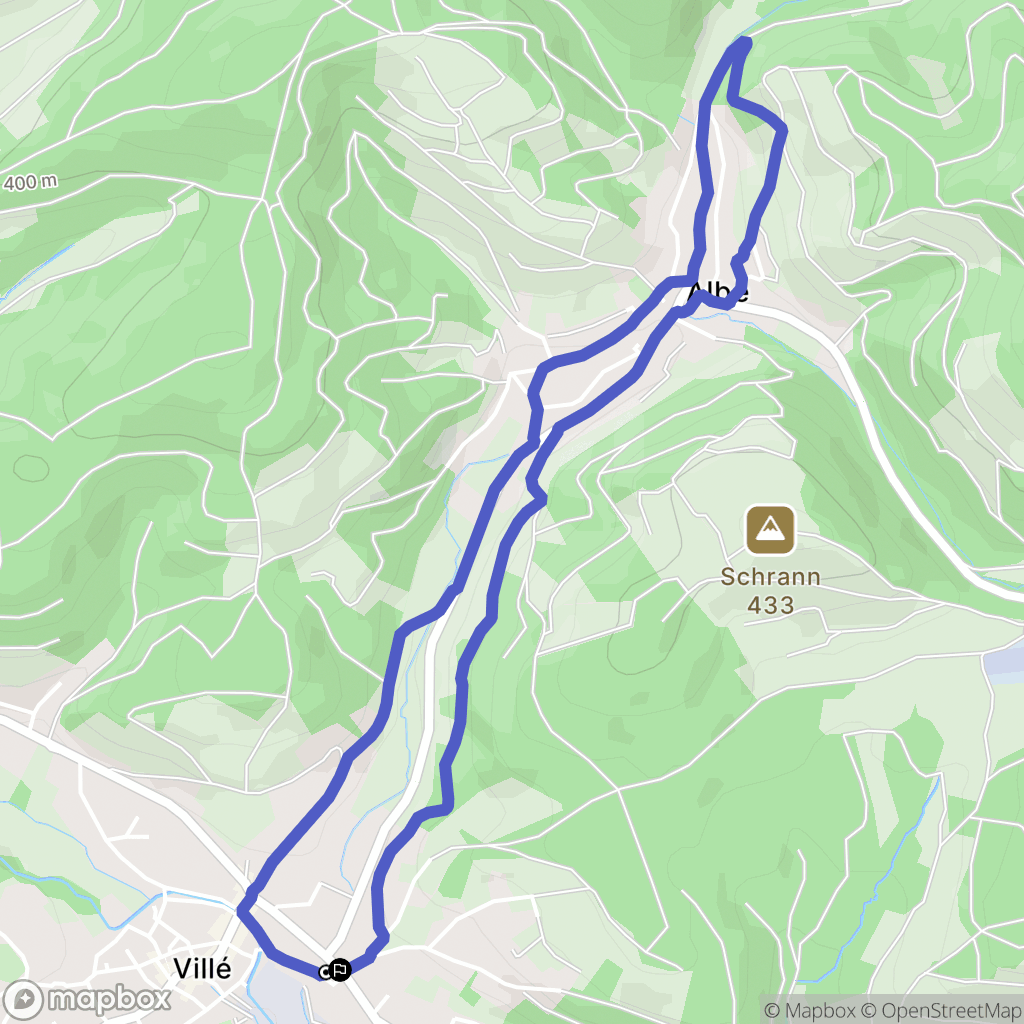 Villé : carte du parcours de randonnée - France