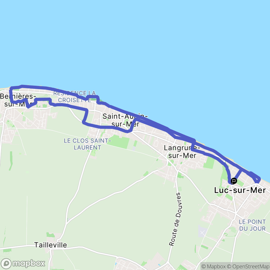 Luc-sur-Mer : carte du parcours de randonnée - France