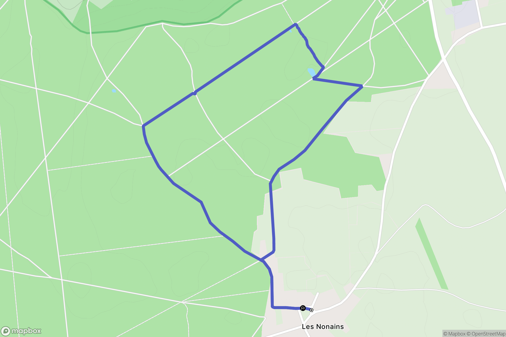 Rouvres : carte du parcours de randonnée - France