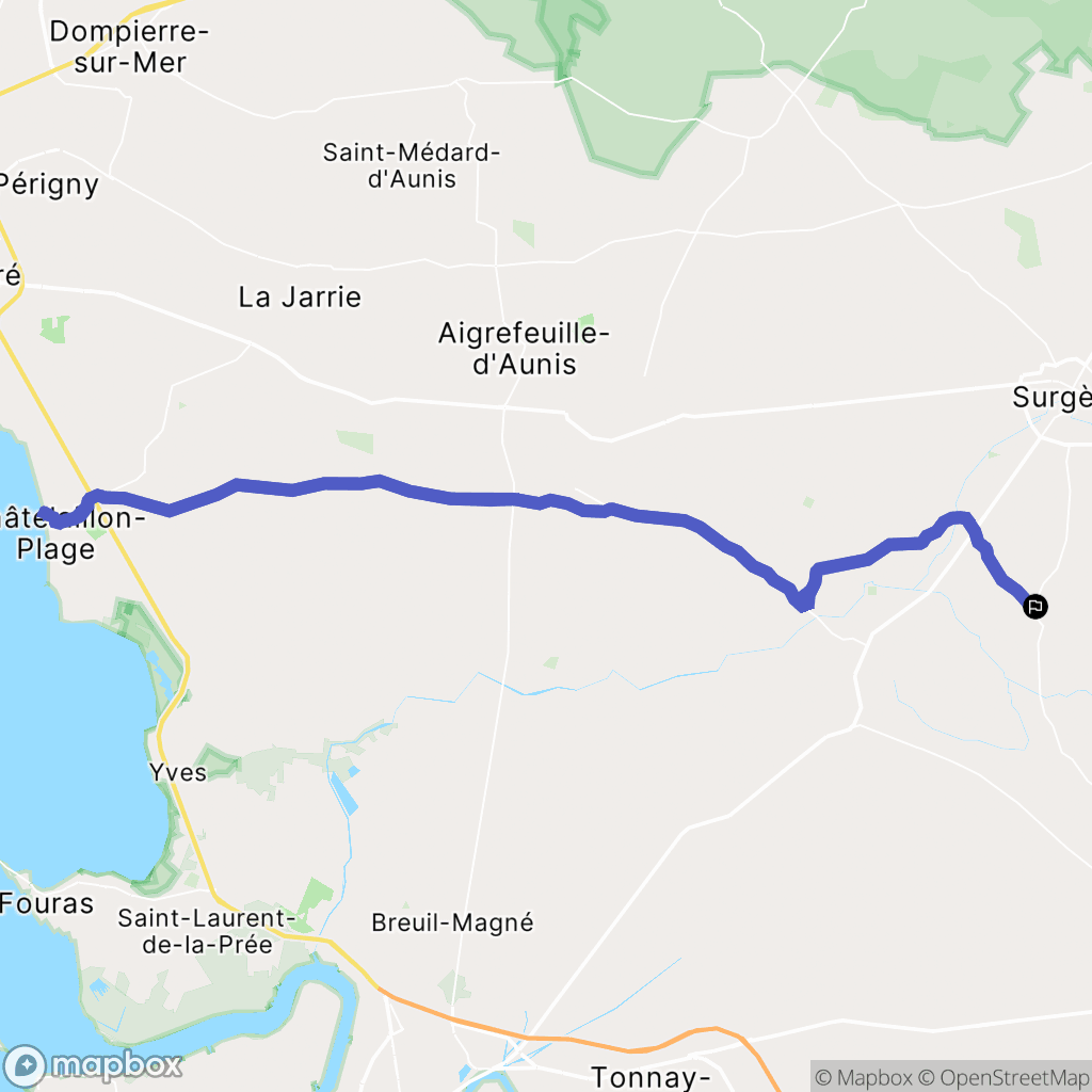 La Devise : carte du parcours de randonnée - France