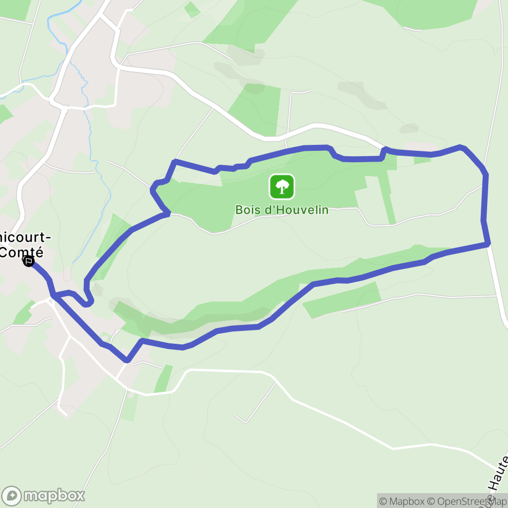 Magnicourt-en-Comte : carte du parcours de randonnée - France