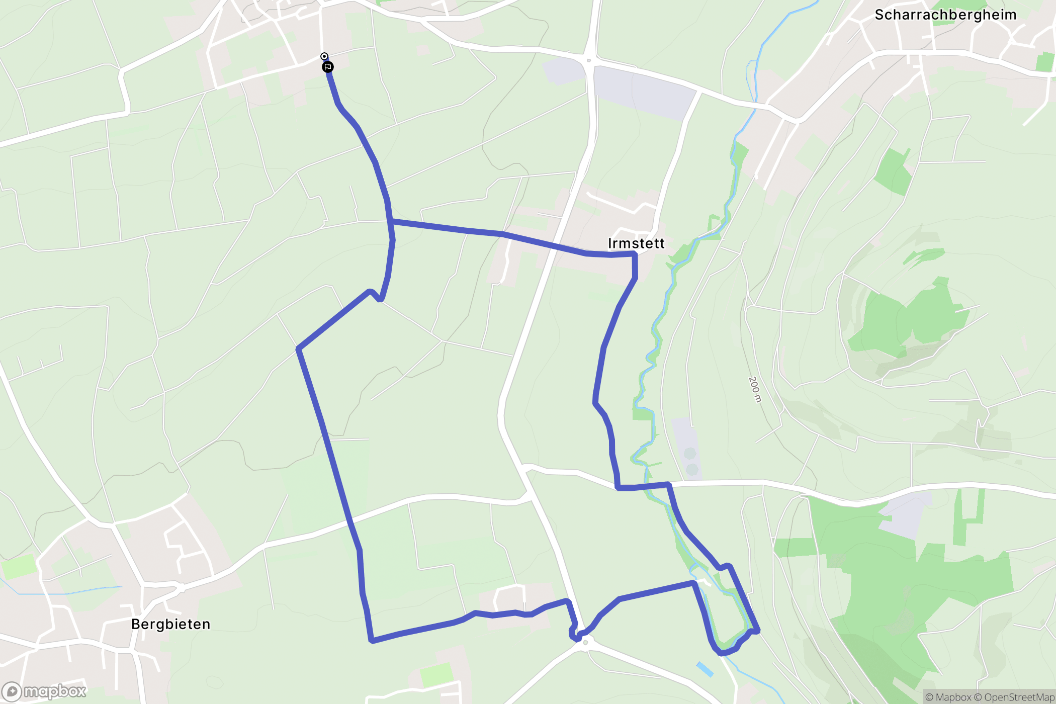 Traenheim : carte du parcours de randonnée - France