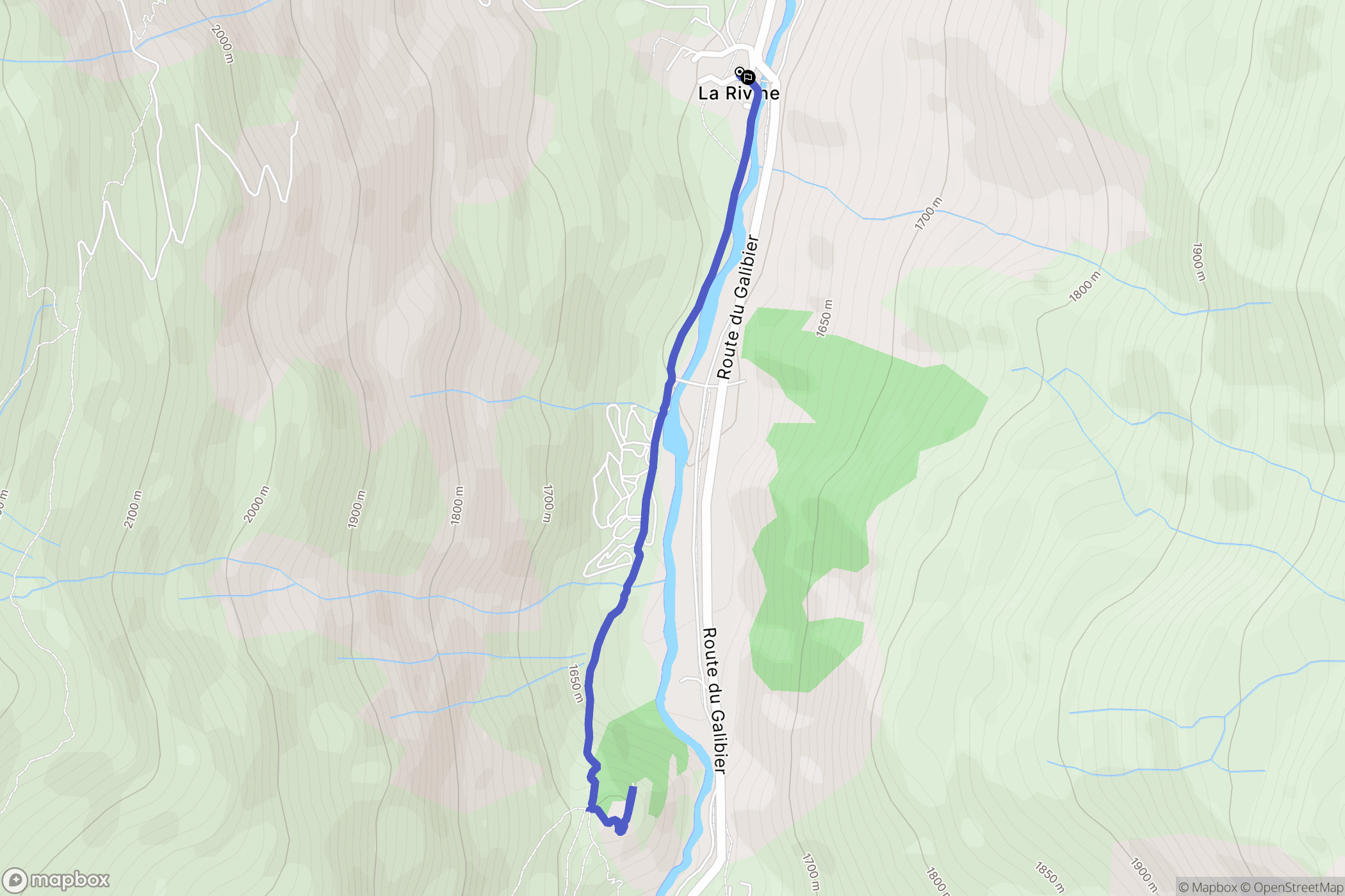Valloire : carte du parcours de randonnée - France