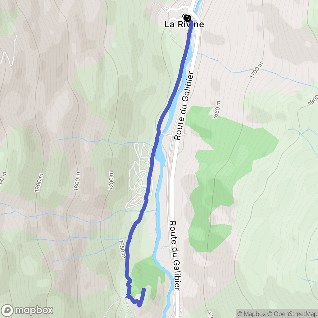 Valloire : carte du parcours de randonnée - France