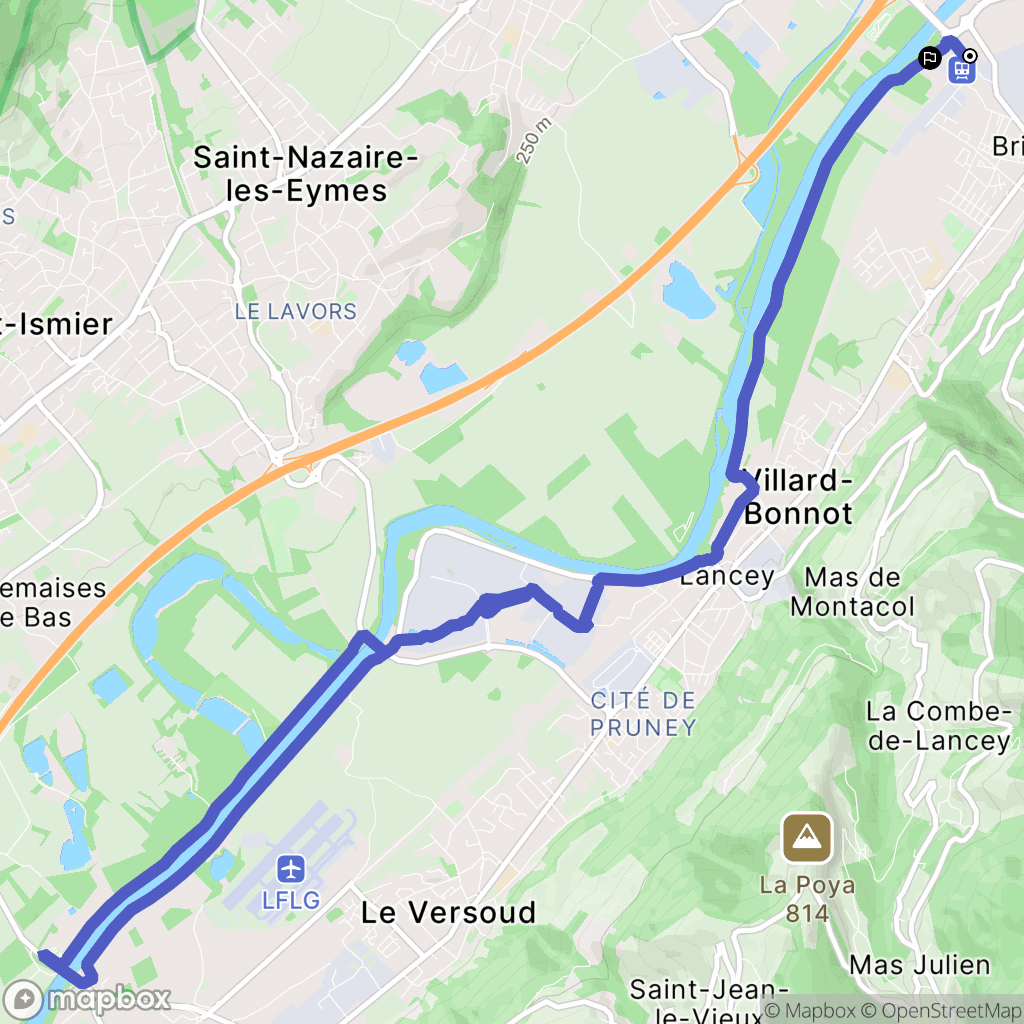 Villard-Bonnot : carte du parcours de randonnée - France