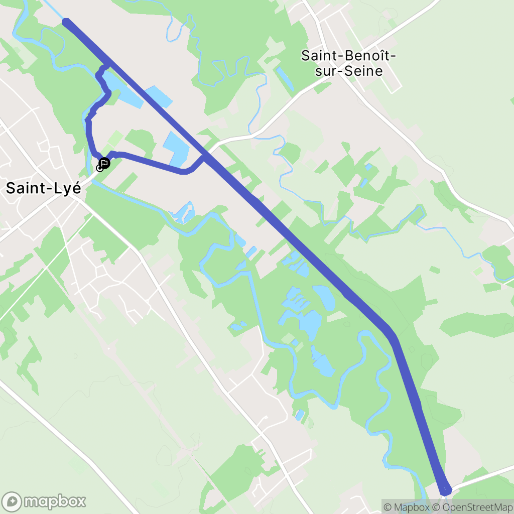 Saint-Lyé : carte du parcours de randonnée - France