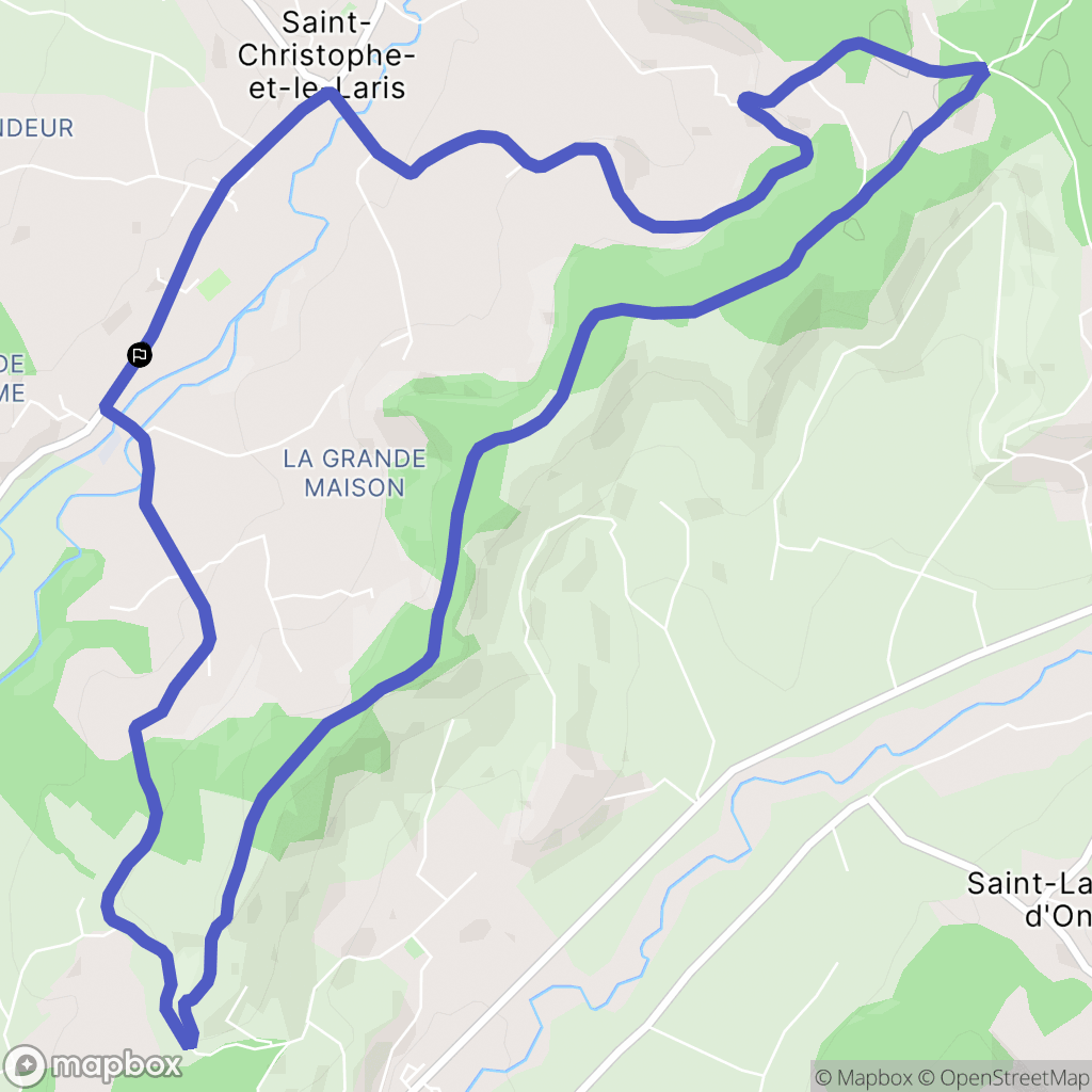Montchenu : carte du parcours de randonnée - France