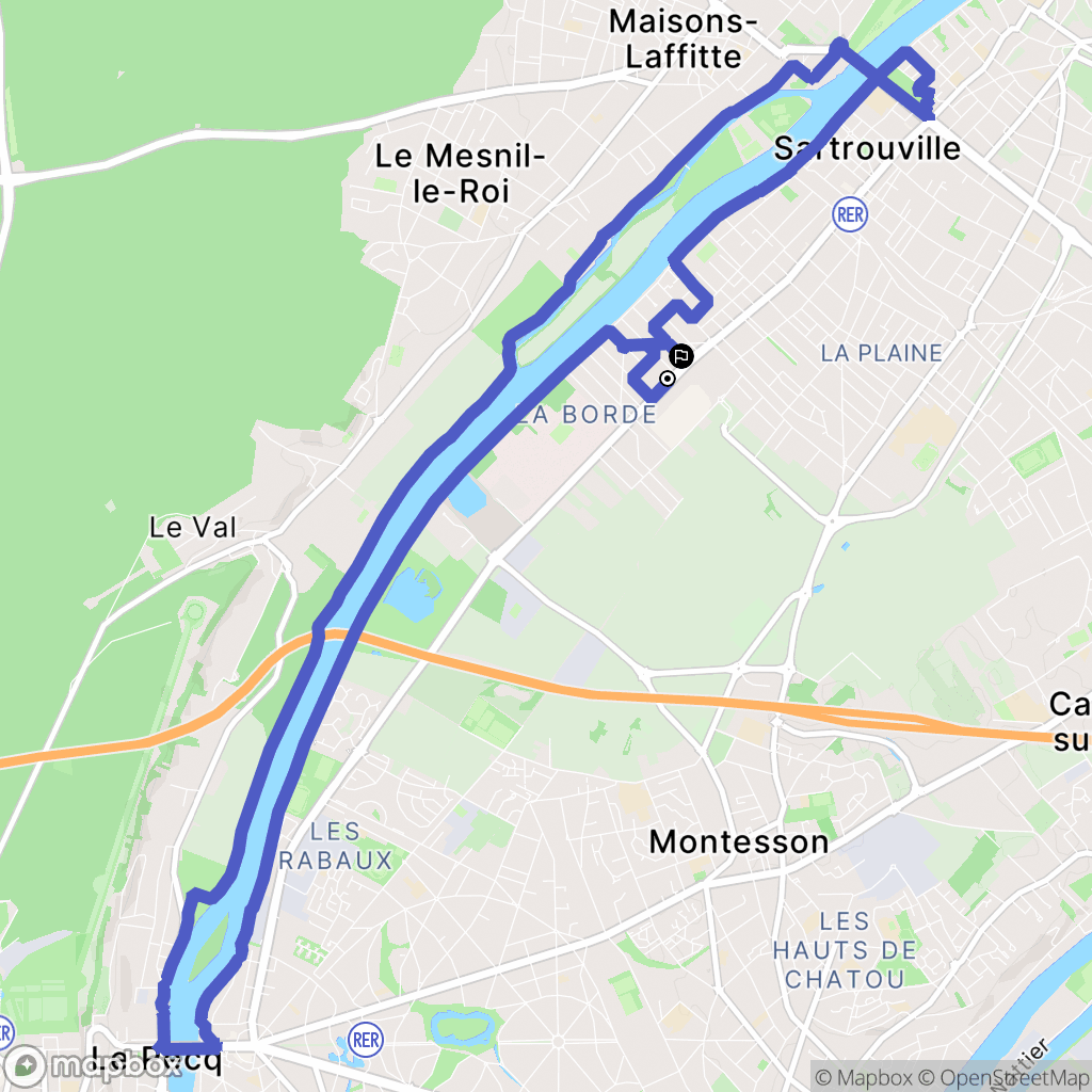 Montesson : carte du parcours de randonnée - France