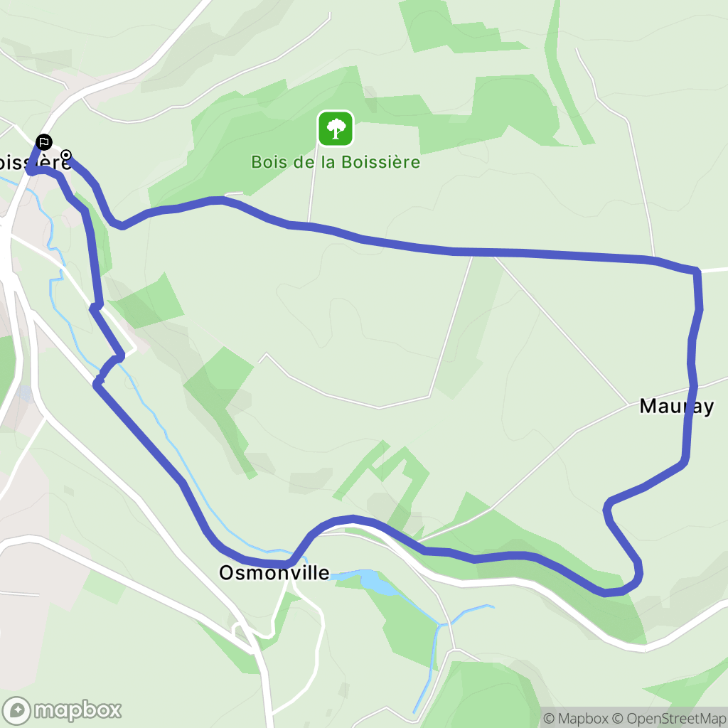Saint-Martin-Osmonville : carte du parcours de randonnée - France