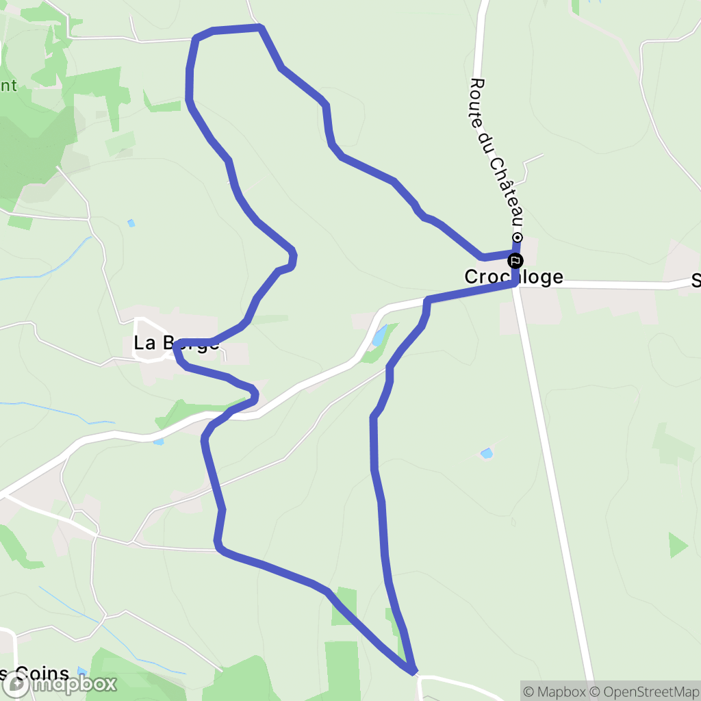 La Vineuse sur Fregande : carte du parcours de randonnée - France