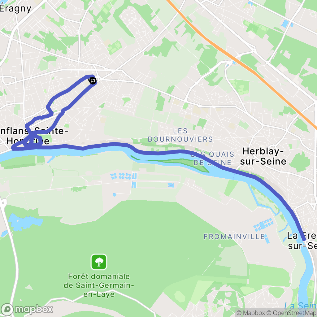 Conflans-Sainte-Honorine : carte du parcours de randonnée - France